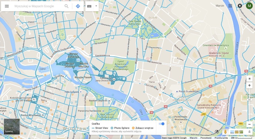 Na mapie Wrocławia w Google Street View brakuje też znacznej...