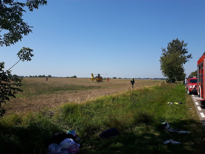 Wypadek wrocławskiego policjanta w okolicach Czarnkowa