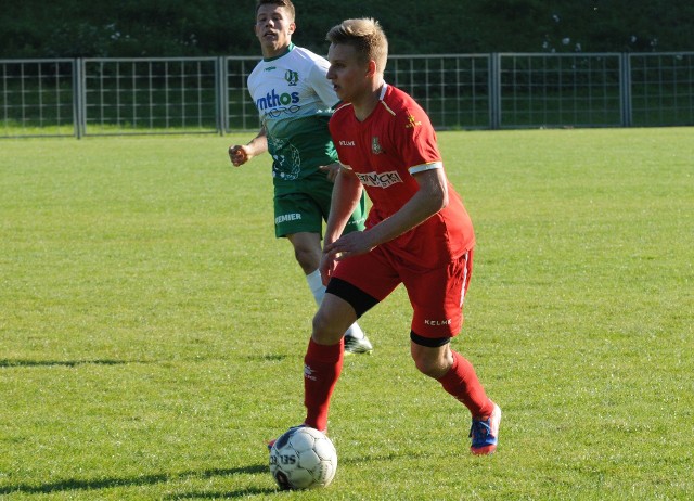 Piotr Gołąbek strzelił gola dla Orląt Kielce w meczu z Radiatorsem Stąporków