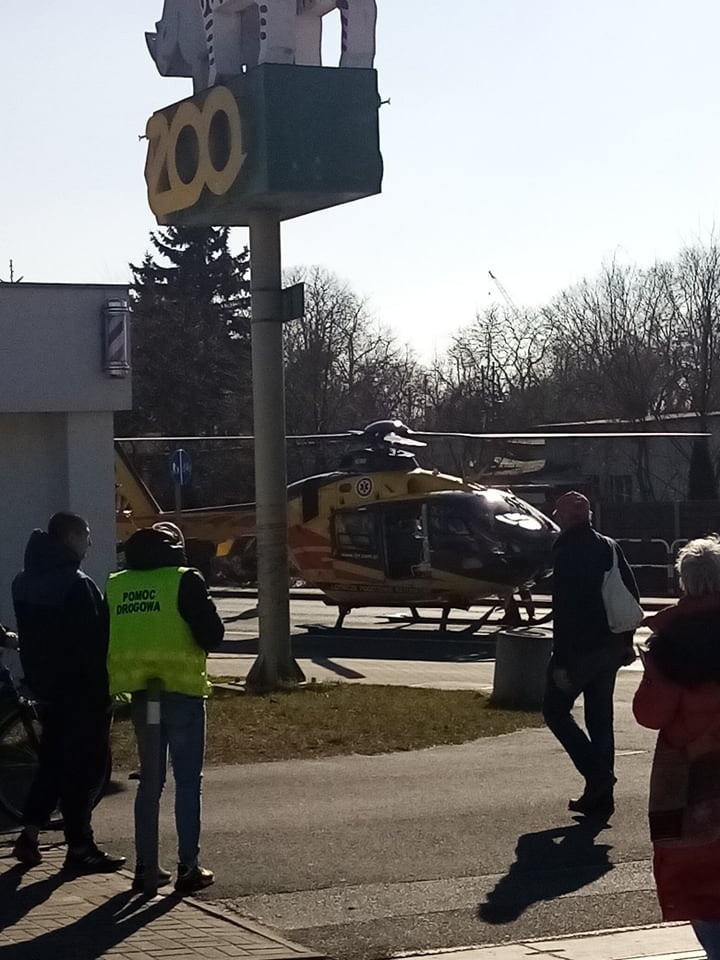Na miejsce zdarzenia przyleciał helikopter LPG.