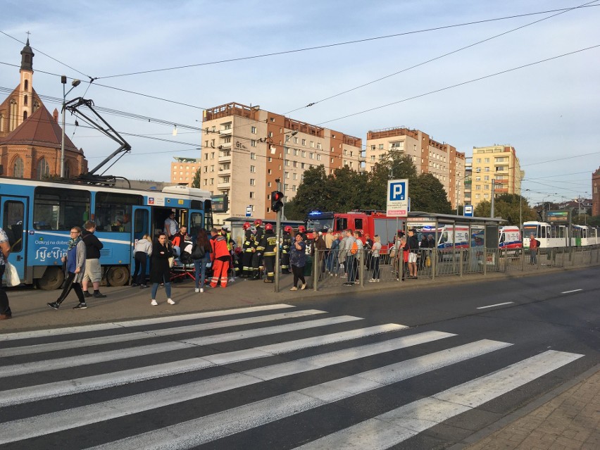 Wypadek na Wyszyńskiego. Tramwaj potrącił dwie osoby [ZDJECIA]