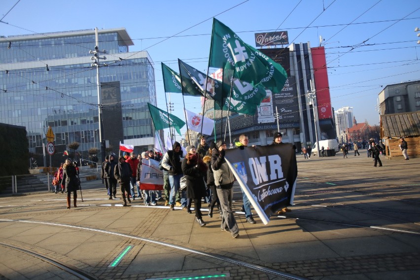 Marsz narodowców w Katowicach 30 grudnia 201
