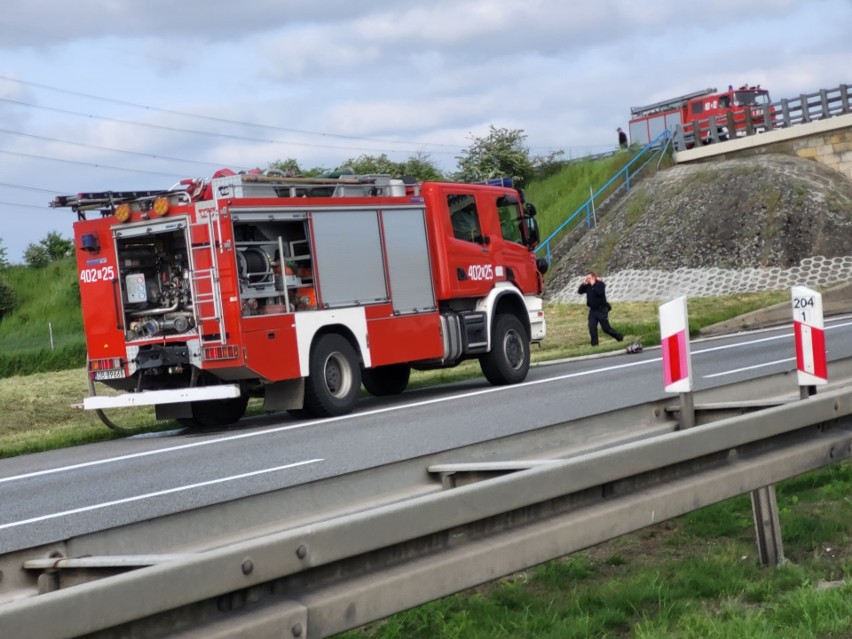 Na czas gaszenia pożaru ruch na autostradzie A4 został...