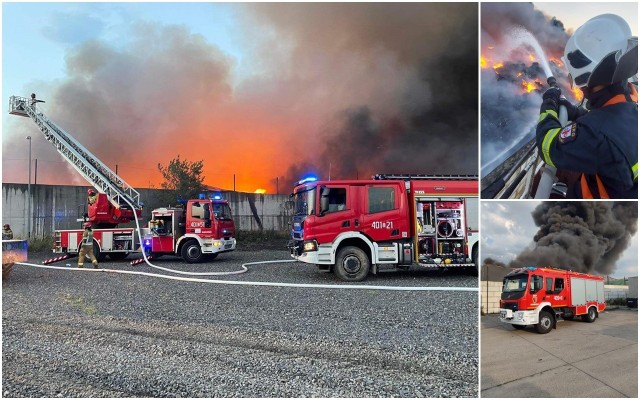 Pożar składowiska w miejscowości Osła. Działania potrwają na pewno wiele godzin jak nie dni