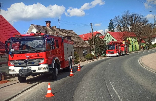 Pożar komina w Tuchomiu