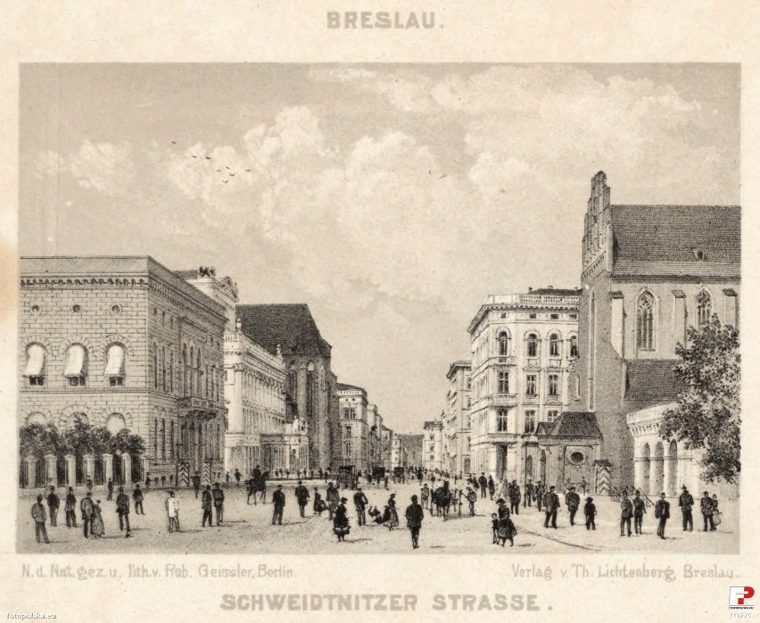 Lata 1870-1893, Schweidnitzer Strasse na litografii R....