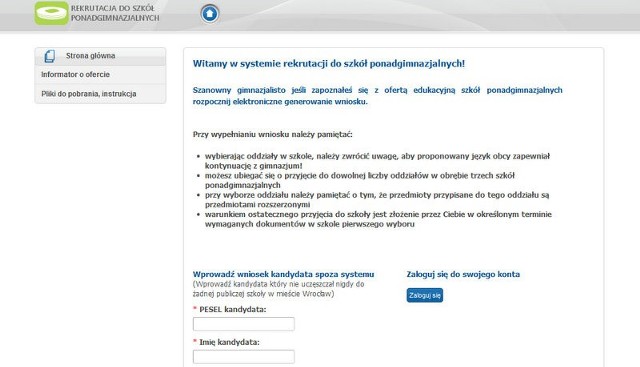 Dziś ruszyła rekrutacja elektroniczna do szkół ponadgimnazjalnych. Do panelu rekrutacji można się zarejestrować klikając w link: Rekrutacja do szkół ponadgimnazjalnych Wrocław 2014/2015