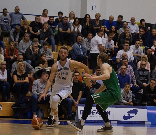 Mikołaj Kurpisz (nr 14) w sobotnim meczu ze Śląskiem Wrocław zdobył dla Biofarmu Basket Poznań 20 punktów i był najskuteczniejszym graczem gospodarzy