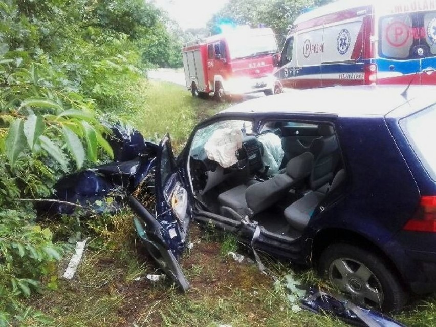 Wypadek na drodze między Chrośnicą a Zbąszyniem