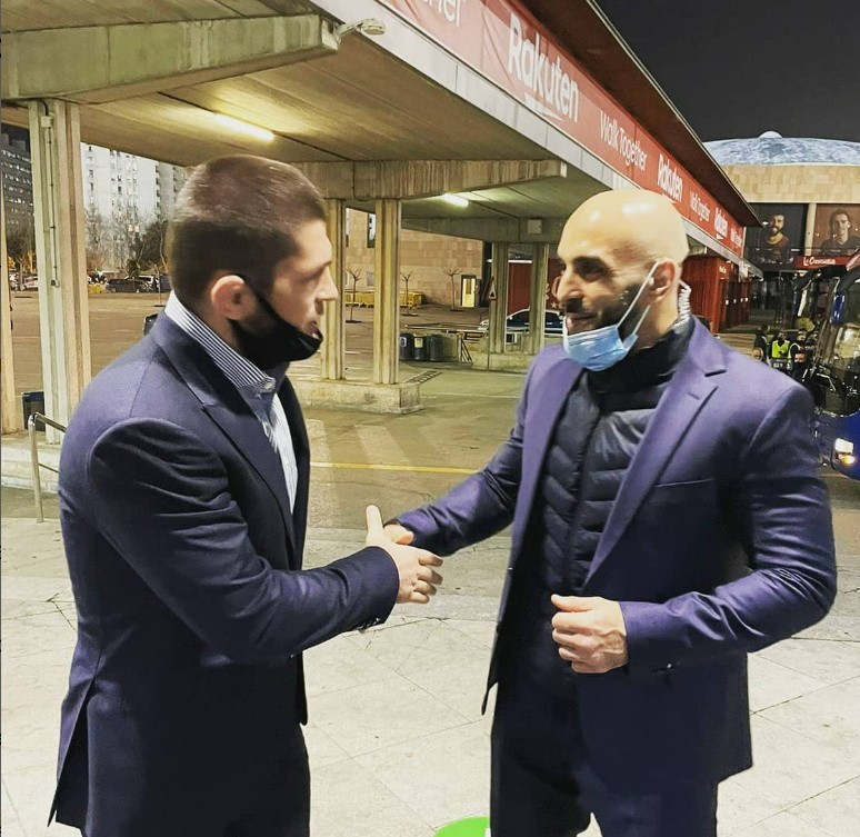Mistrz MMA Chabib Nurmagomedow i Yassine Cheuko