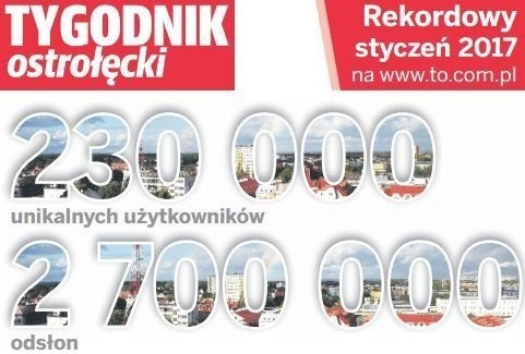 Rekordowy styczeń na www.to.com.pl!