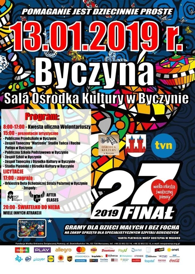 Program finału WOŚP 2019 w Byczynie