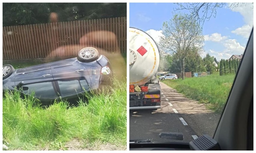 Wypadek na DK 64 na wysokości Elżbiecina