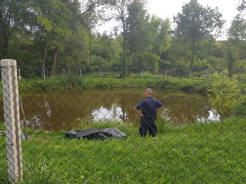 Na miejscu tragedii w Łukowej w gminie Chęciny. W piątek...