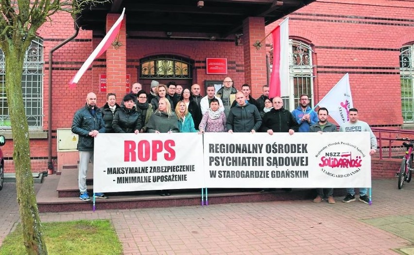 Protest personelu Ośrodka Psychiatrii Sądowej w Starogardzie...