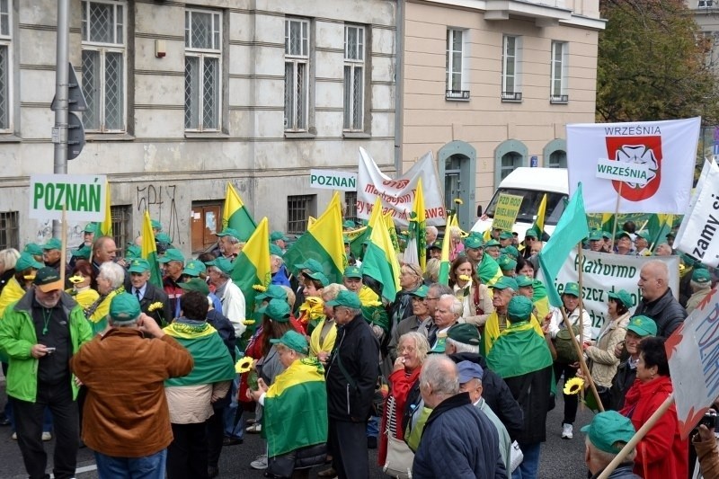 Wielkopolscy działkowcy na manifestacji w Warszawie