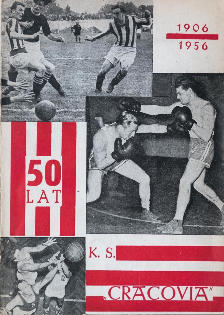 „50 lat K.S. Cracovia”. Rok wydania: 1956. Autorzy: Tadeusz...