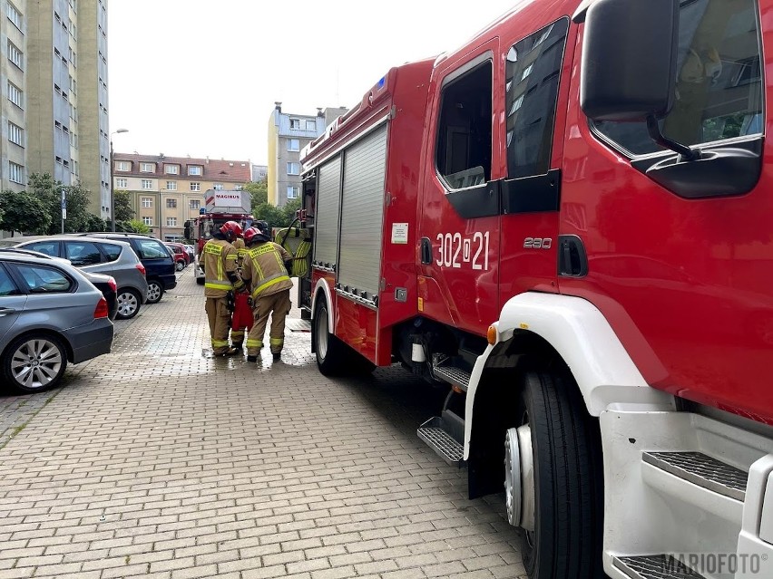 Opole. Pożar w szybie windy budynku przy ul. Waryńskiego