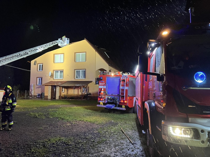 Interwencja strażaków w Hruszowicach w powiecie przemyskim.
