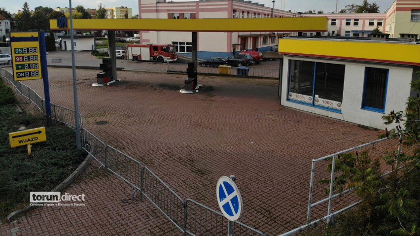 Stacja paliw powstałą przy ulicy Lelewela 9A w Toruniu na...