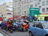 Groźny wypadek w centrum Gorzowa. Dwie osoby w szpitalu