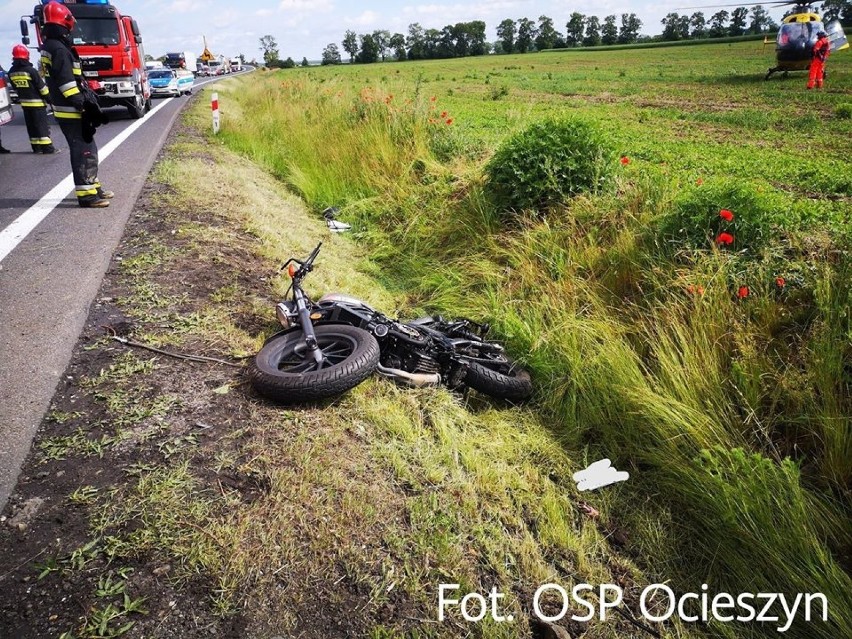 Wypadek miał miejsce w sobotę. Strażacy otrzymali zgłoszenie...