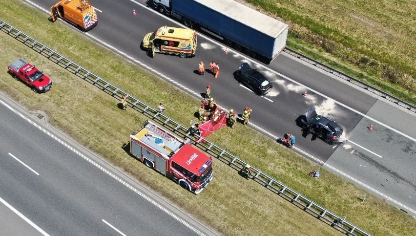 Wypadek na autostradzie pod Włocławkiem. Zderzyły się trzy...