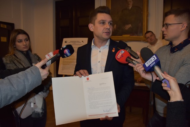 Przewodniczący Rady Miejskiej Marcin Gołaszewski z listem do Jerzego Owsiaka.