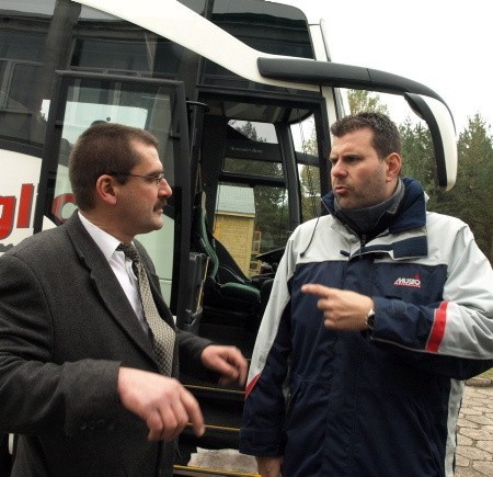 Jacek Jakubiak (z lewej) i Howard Tuck spotkali się wczoraj, by omówić 65. rocznicę Wielkiej Ucieczki. - Mamy sporo pomysłów. Za dwa tygodnie znów przyjadę o nich porozmawiać - mówił Brytyjczyk.