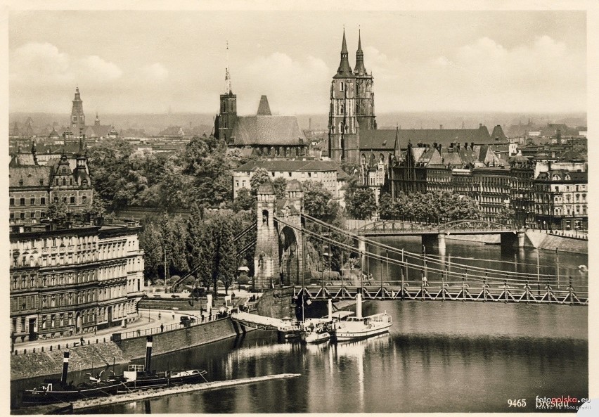 Lata 1930-1938 tramwaje wodne przy moście Grunwaldzkim