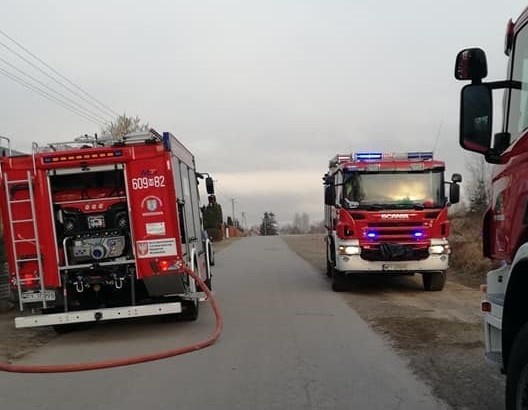 Pożar wybuchł w drewnianym domu w Sokolnikach Suchych.