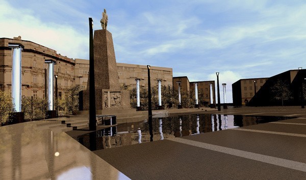 Plac Wolności: Przesuną pomnik Kościuszki (zdjęcia, wizualizacje)