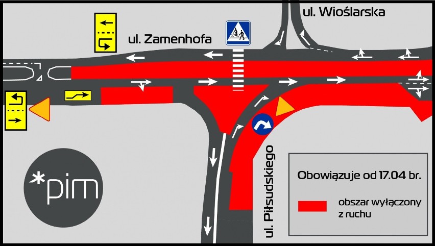 Organizacja ruchu w rejonie ronda Rataje od 17 kwietnia