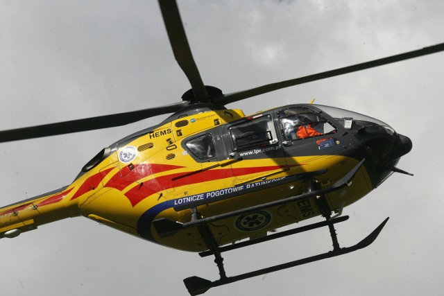 1,5-roczny chłopiec z Biłgoraja został przetransportowany helikopterem do lubelskiego szpitala.
