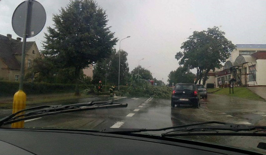 Potężna burza nad Bytowem.