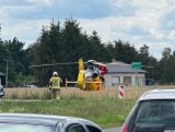 Poważny wypadek na DK 80 na trasie Bydgoszcz - Toruń. Helikopter zabrał rannego do szpitala