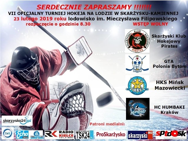 Na lodowisku w Skarżysku-Kamiennej odbędzie się VII Oficjalny Turniej Hokeja na Lodzie 2019