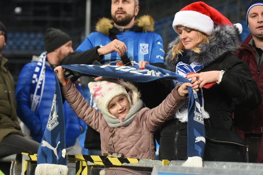 Kibice na meczu Lech Poznań - ŁKS Łódź. GALERIA ZDJĘĆ