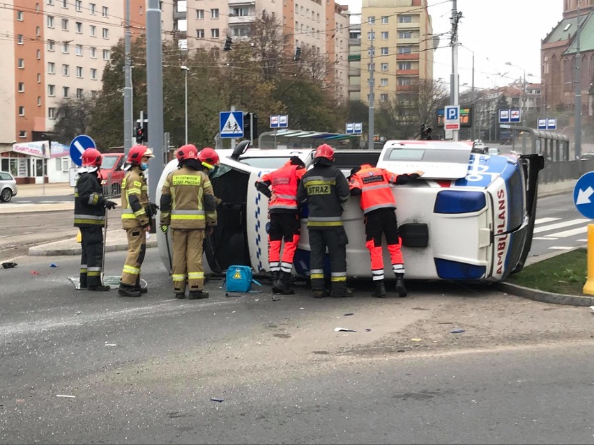 Wypadek na ul. Wyszyńskiego w Szczecinie