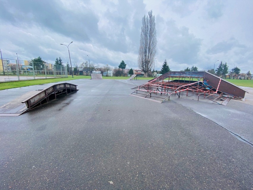 Ostrołęka. Skatepark przy ul. Witosa nieczynny do odwołania. Trwają remonty. Zdjęcia