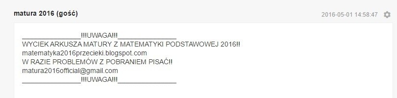 Matura 2016. Przecieki? Uważajcie na nie. To oszustwo, chcą od was wyłudzić pieniądze!