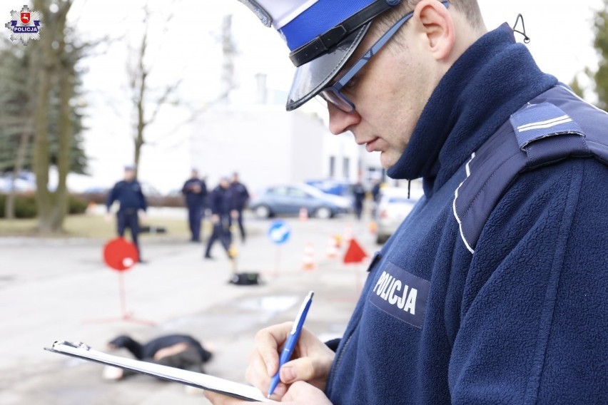 Policjanci z lubelskiej drogówki na szkoleniu (ZDJĘCIA, WIDEO)