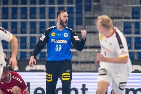 Andreas Wolff z Łomży Vive Kielce podczas meczu Niemcy -...