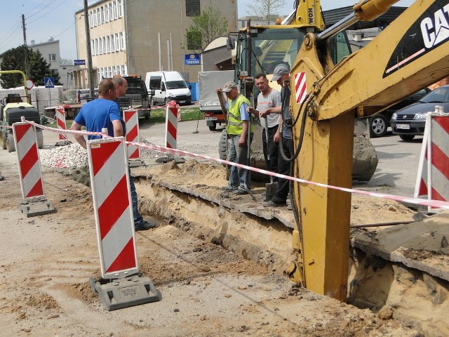 Wykop pod kanalizację deszczową