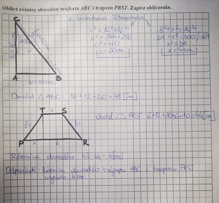 EGZAMIN ÓSMOKLASISTY 2019 MATEMATYKA ODPOWIEDZI, ROZWIĄZANIA, ARKUSZ CKE. Test 8-klasisty z matematyki 16.04.2019 [klucz odpowiedzi, arkusz]