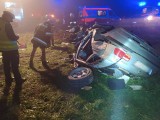 Wypadek w Dydni. BMW uderzyło w przepust, nie żyje młody chłopak