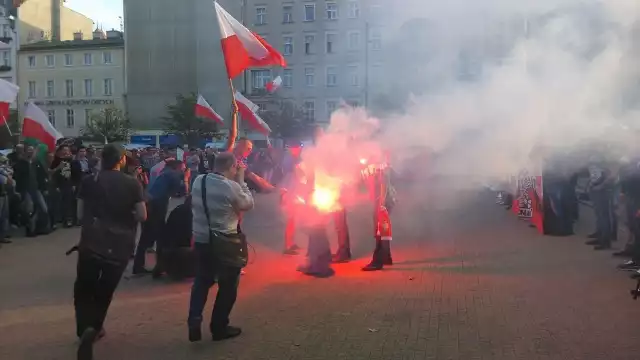 Demonstracja antyimigrancka przeszła w sobotę ulicami Poznania