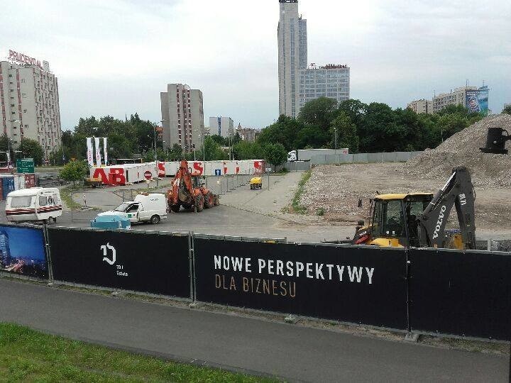Plac budowy kompleksu .KTW w Katowicach
