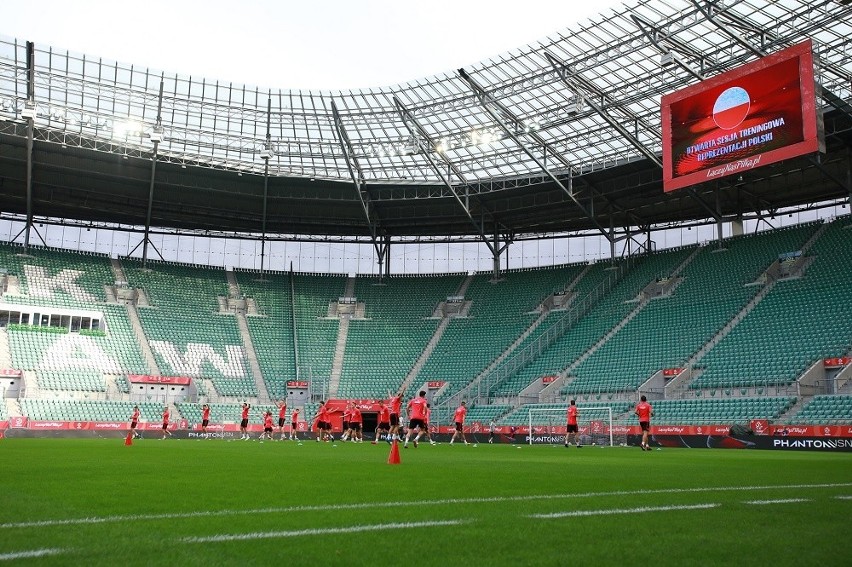 Trening reprezentacji Polski na stadionie we Wrocławiu