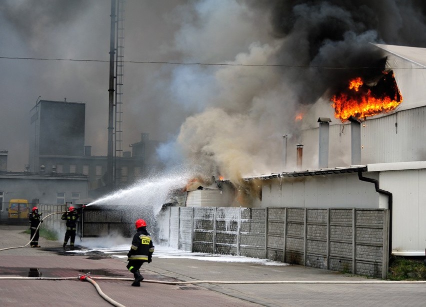 Dziewięć zastępów straży pożarnej gasiło pożar budynku w...